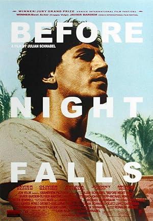 movie poster for BEFORE NIGHT FALLS