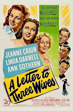 movie poster for A LETTER TO THREE WIVES