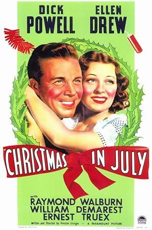 movie poster for CHRISTMAS IN JULY