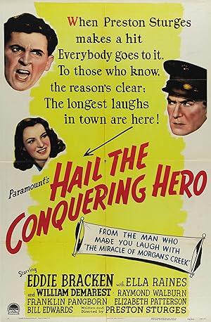 movie poster for HAIL THE CONQUERING HERO