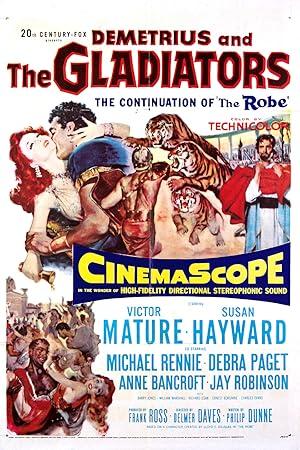 movie poster for DEMETRIUS AND THE GLADIATORS