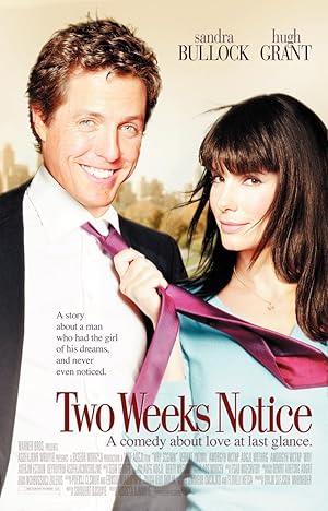 movie poster for TWO WEEKS NOTICE