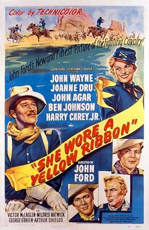 movie poster for SHE WORE A YELLOW RIBBON
