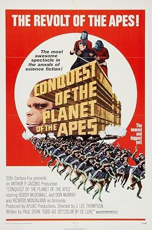 movie poster for CONQUEST OF THE PLANET OF THE APES