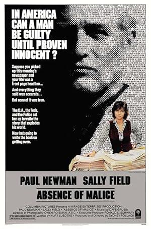 movie poster for ABSENCE OF MALICE